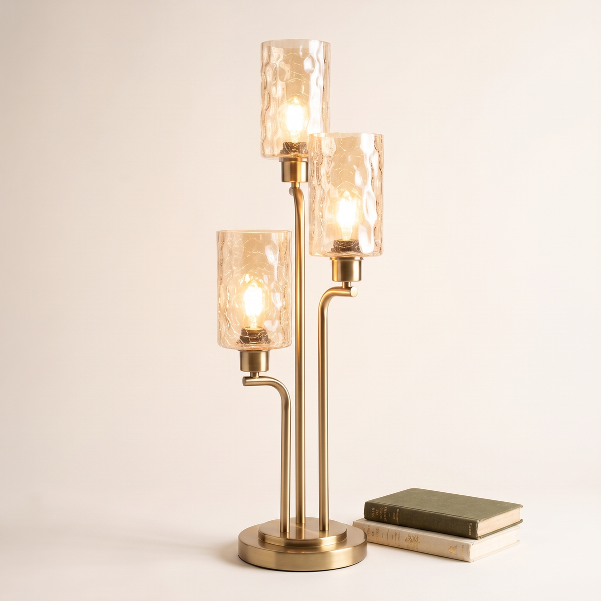 Three-Light Table Lamp #ML83537, styled detail
