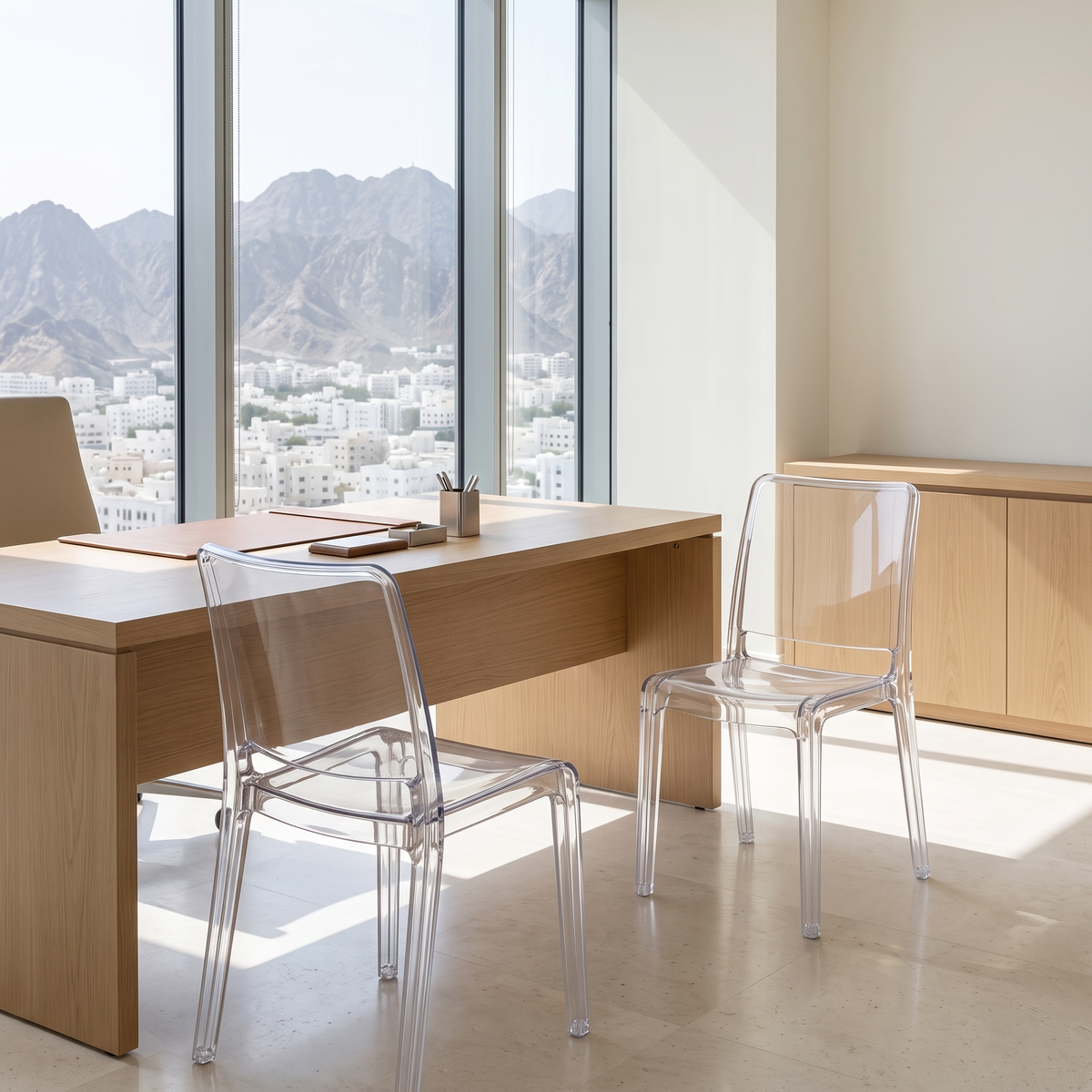 Transparent Acrylic Visitor Chair, second room view