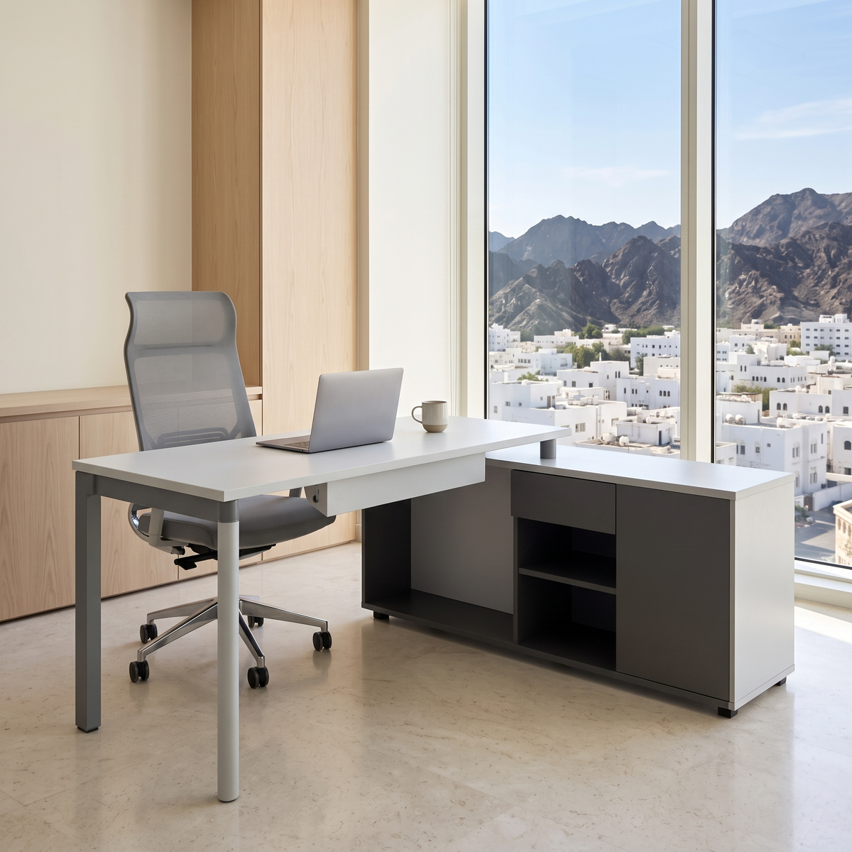 Office Desk #TD-NC16-R in a Muscat office