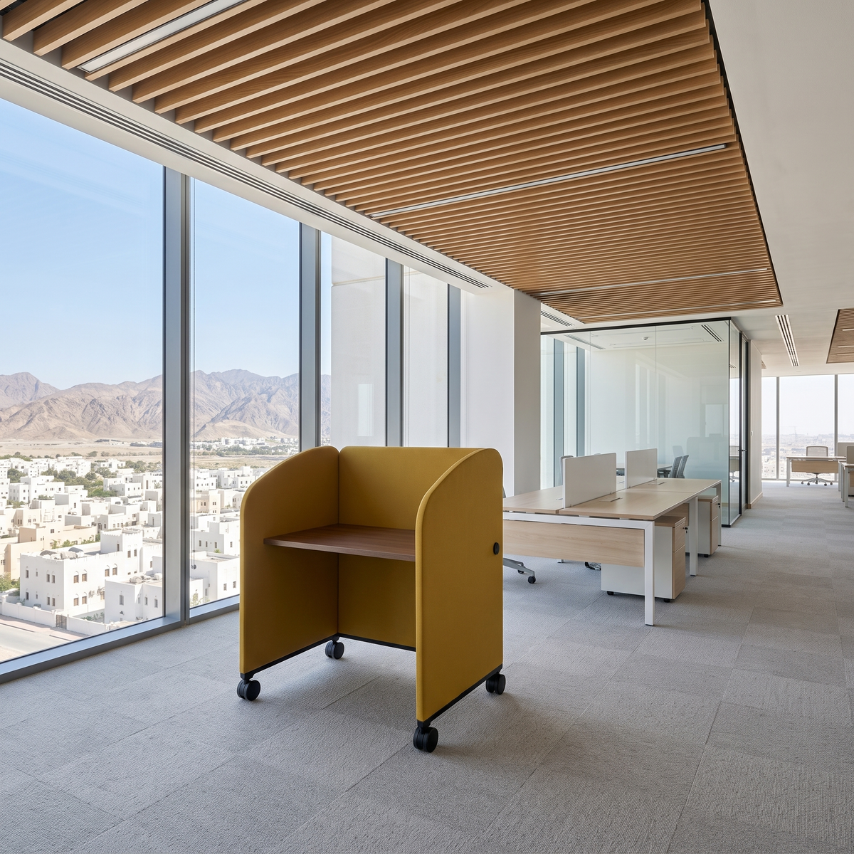 Single Work Station #WG-01 in a Muscat office