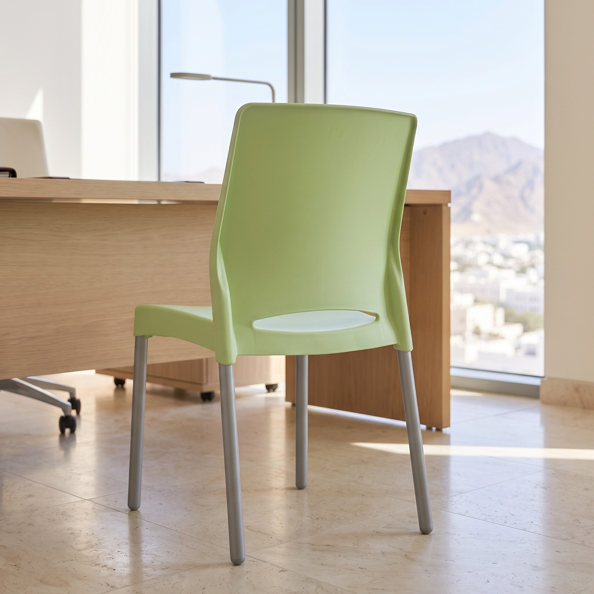 Pistachio Visitor Chair, close view