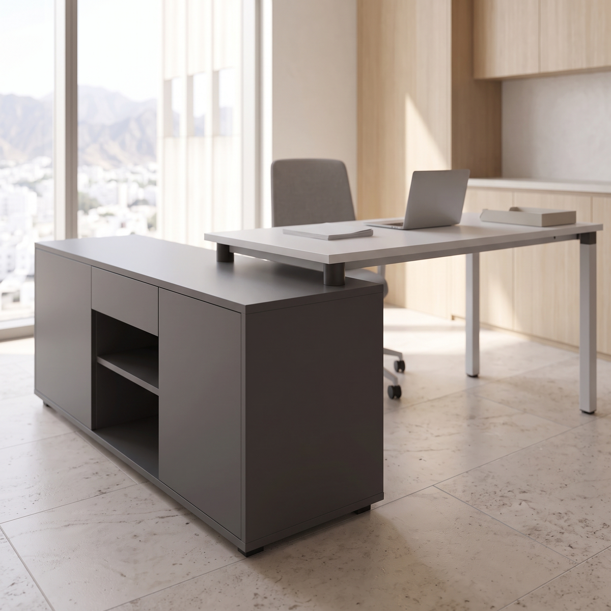 Office Desk #TD-NC16-L, close view