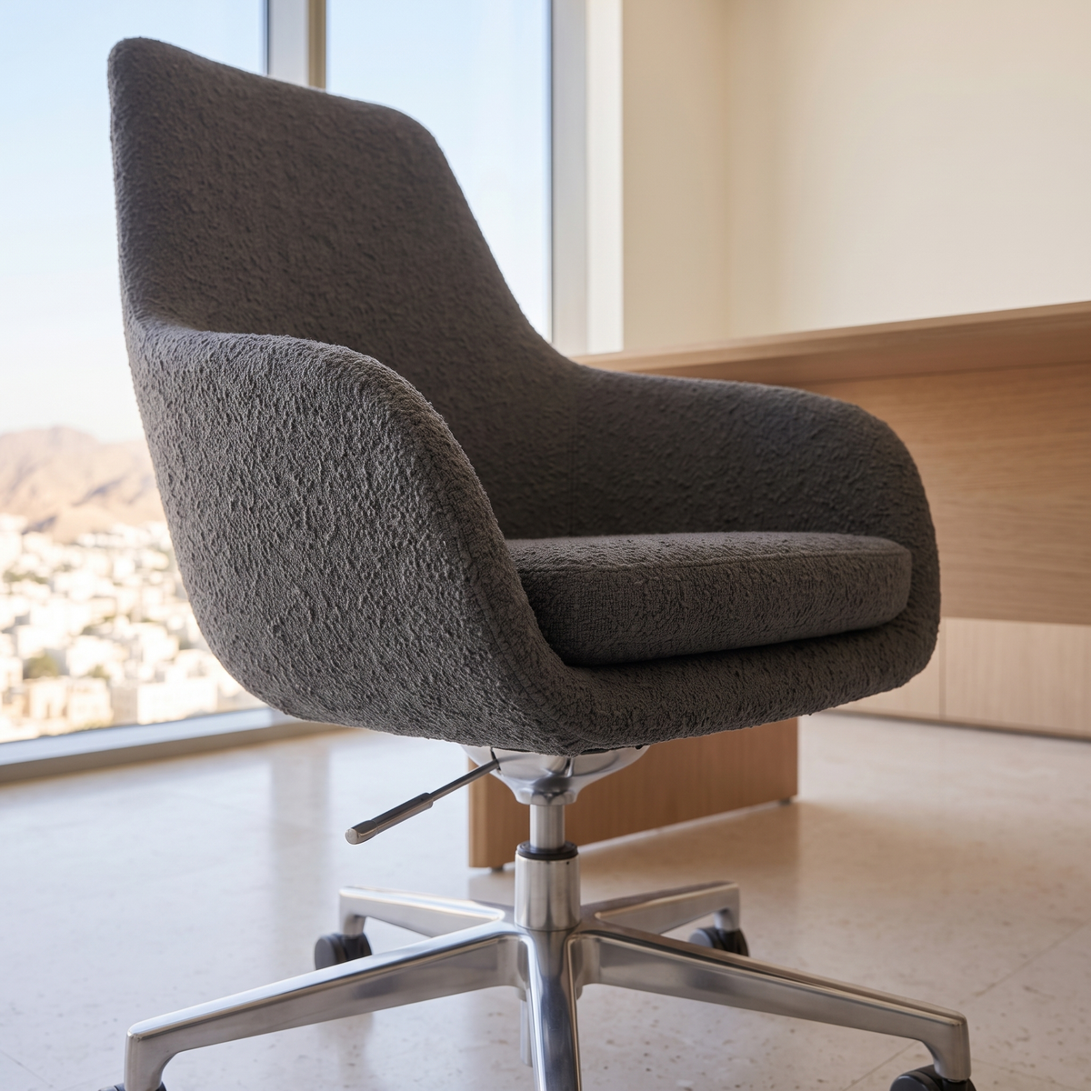 Dark Grey Office Chair #A1800, close view
