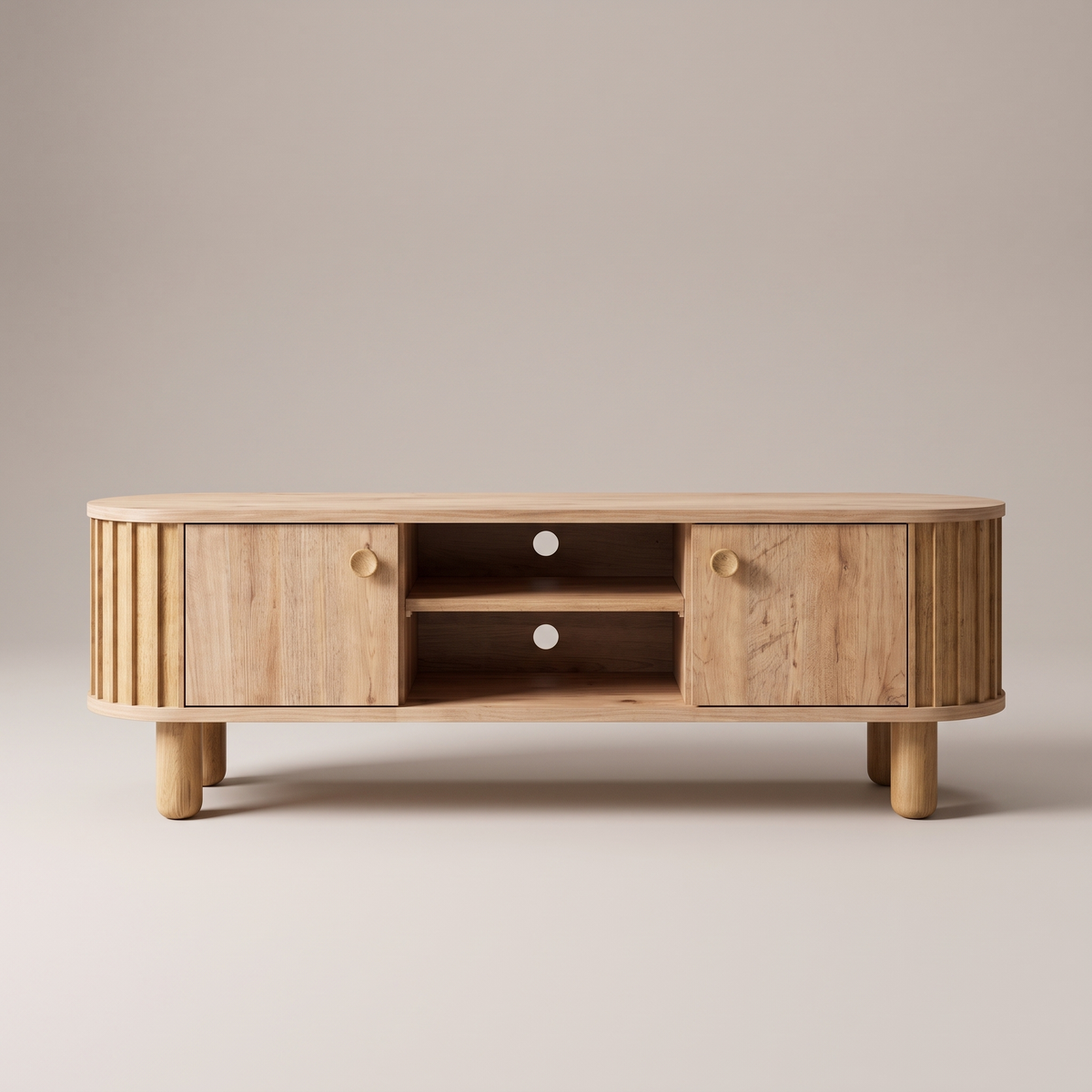 Sedir TV Stand studio shot on a pale warm-grey backdrop