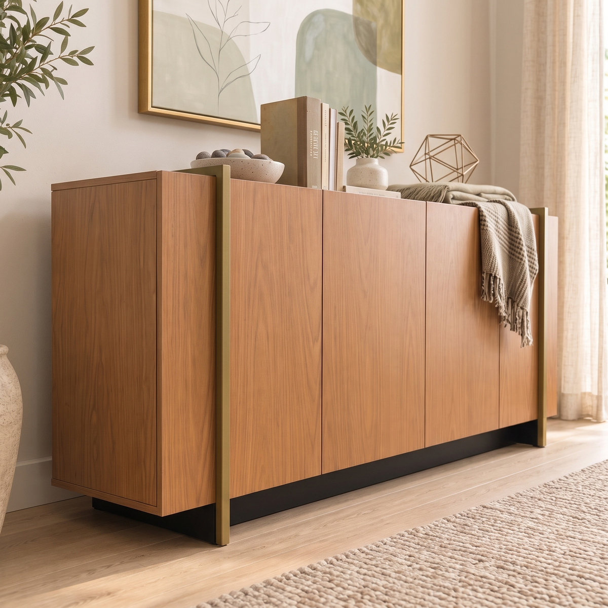 Low angled view of the Copacabana Buffet and its recessed black base