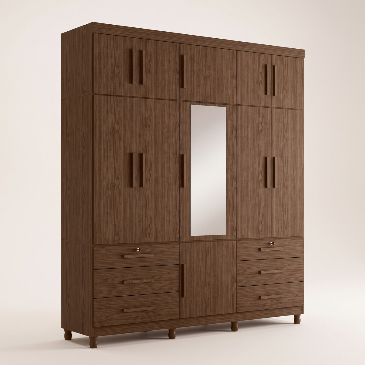 Triton Large 11 Door Wardrobe, studio three-quarter view
