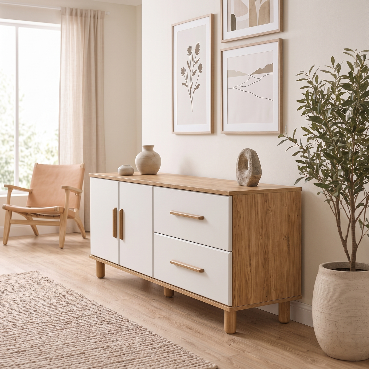 Cemre Console Cabinet, room view from a second angle