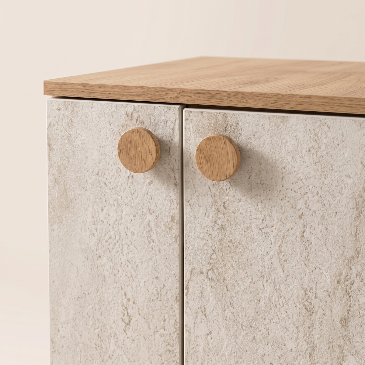 Ela Console Cabinet, studio close-up of the detail