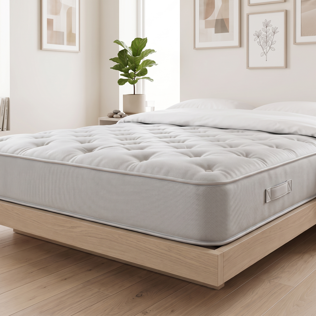 Cloud 9 Crescent Mattress 200x180, close angled room view