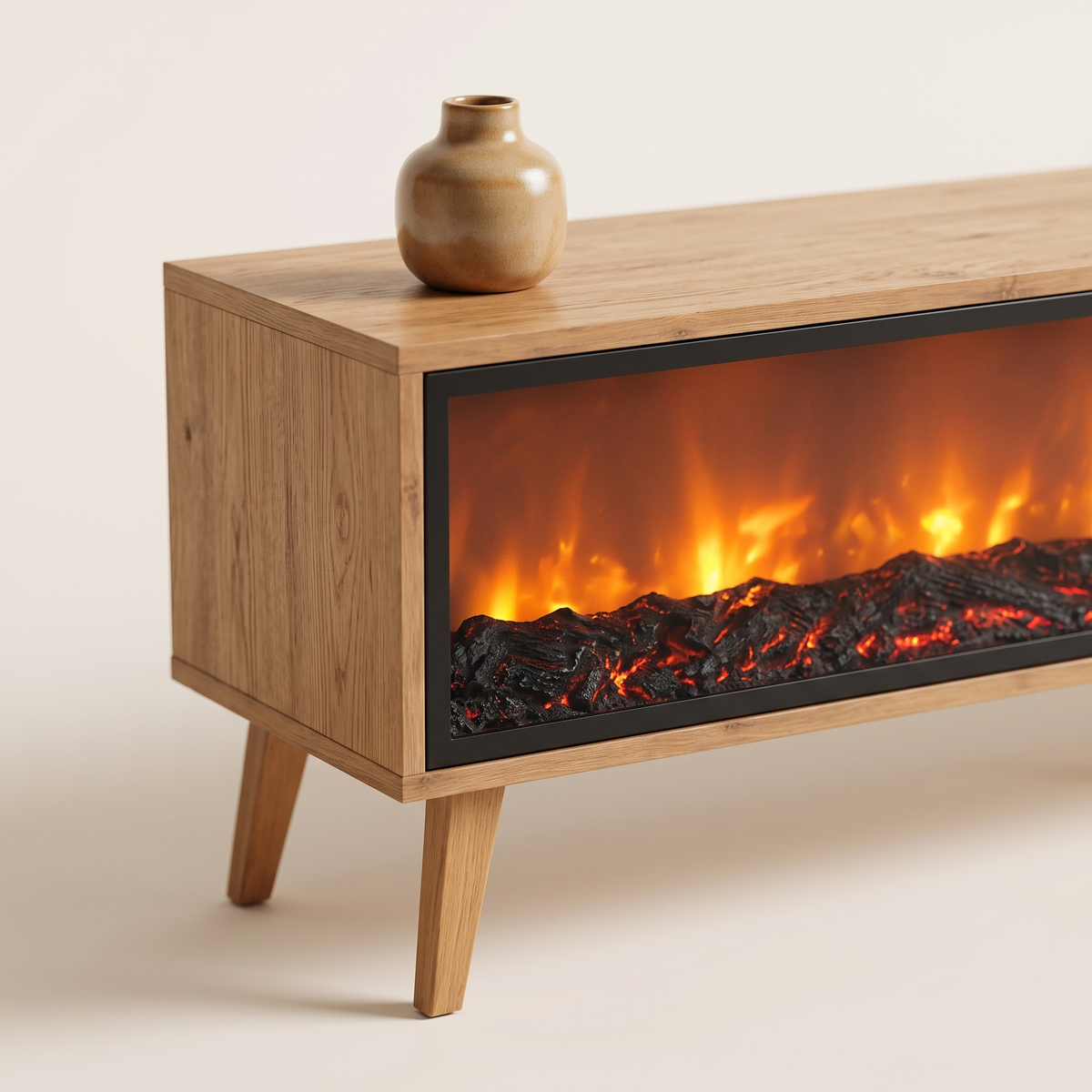 Hazeran TV Stand, studio styled close-up