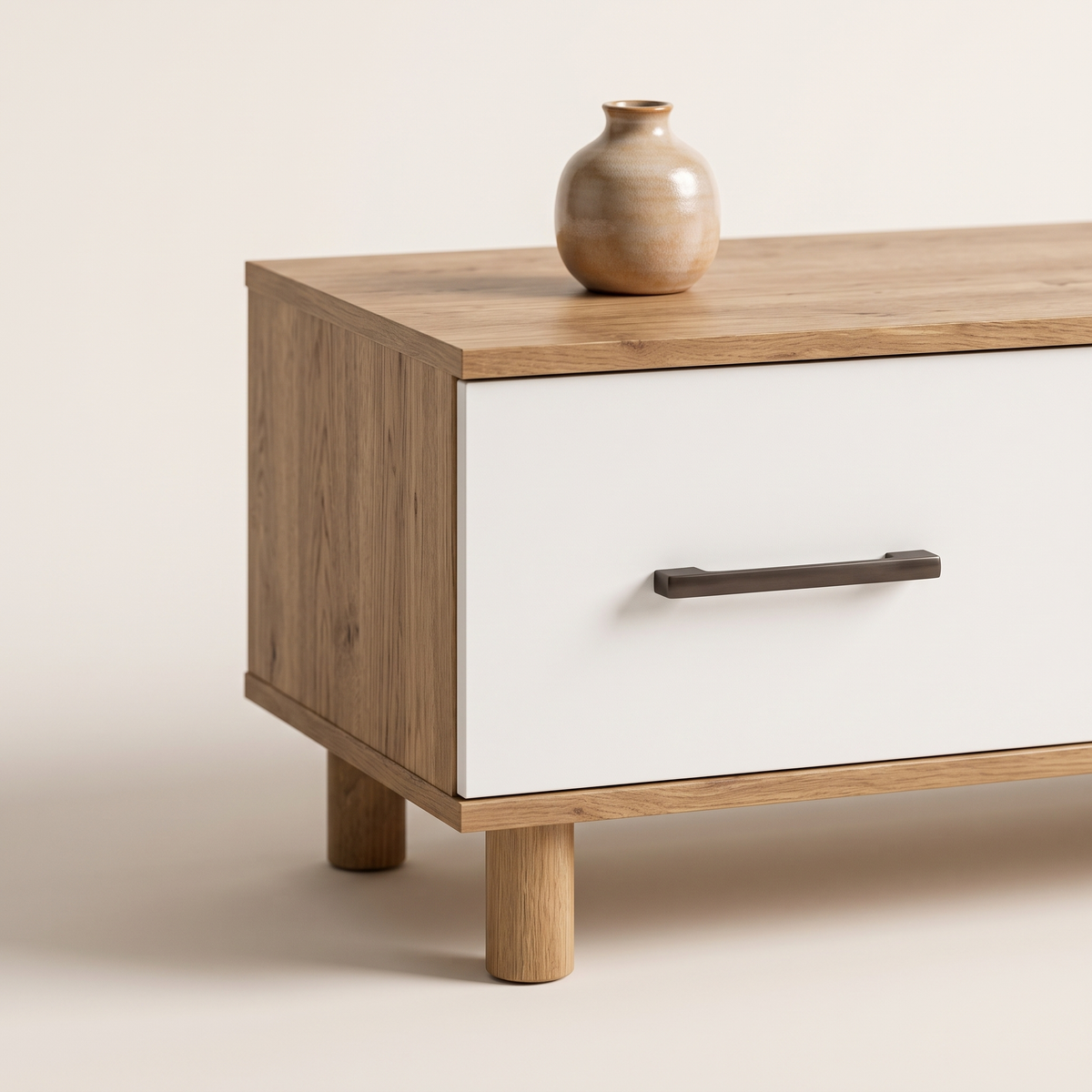 Cemre TV Stand with Fireplace, studio styled close-up