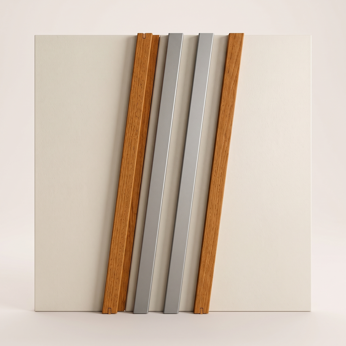Ouro Verde 6 Door Wardrobe, decorative vertical strip detail