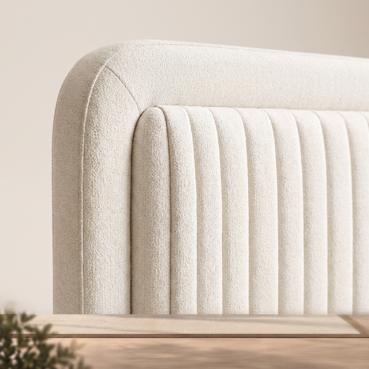 Stil King Bedroom Set, channel-tufted headboard detail