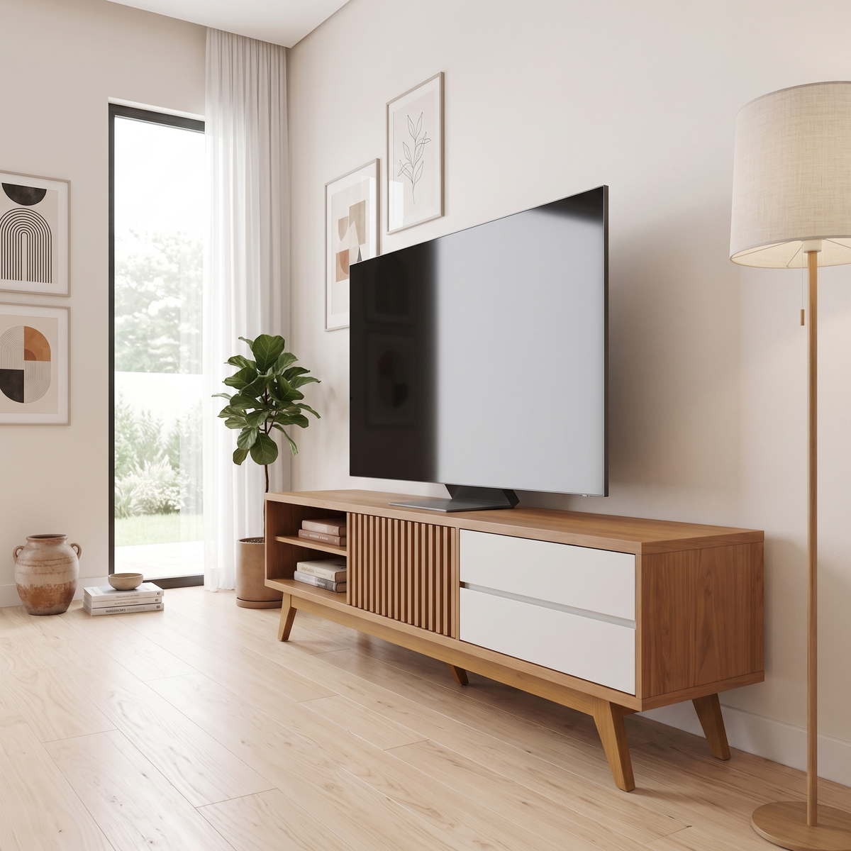 Veneza TV Stand, room view from a second angle