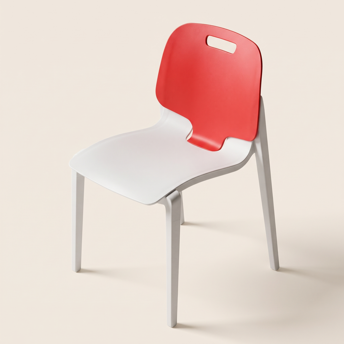 Red Plastic Garden Chair #CS02, material detail