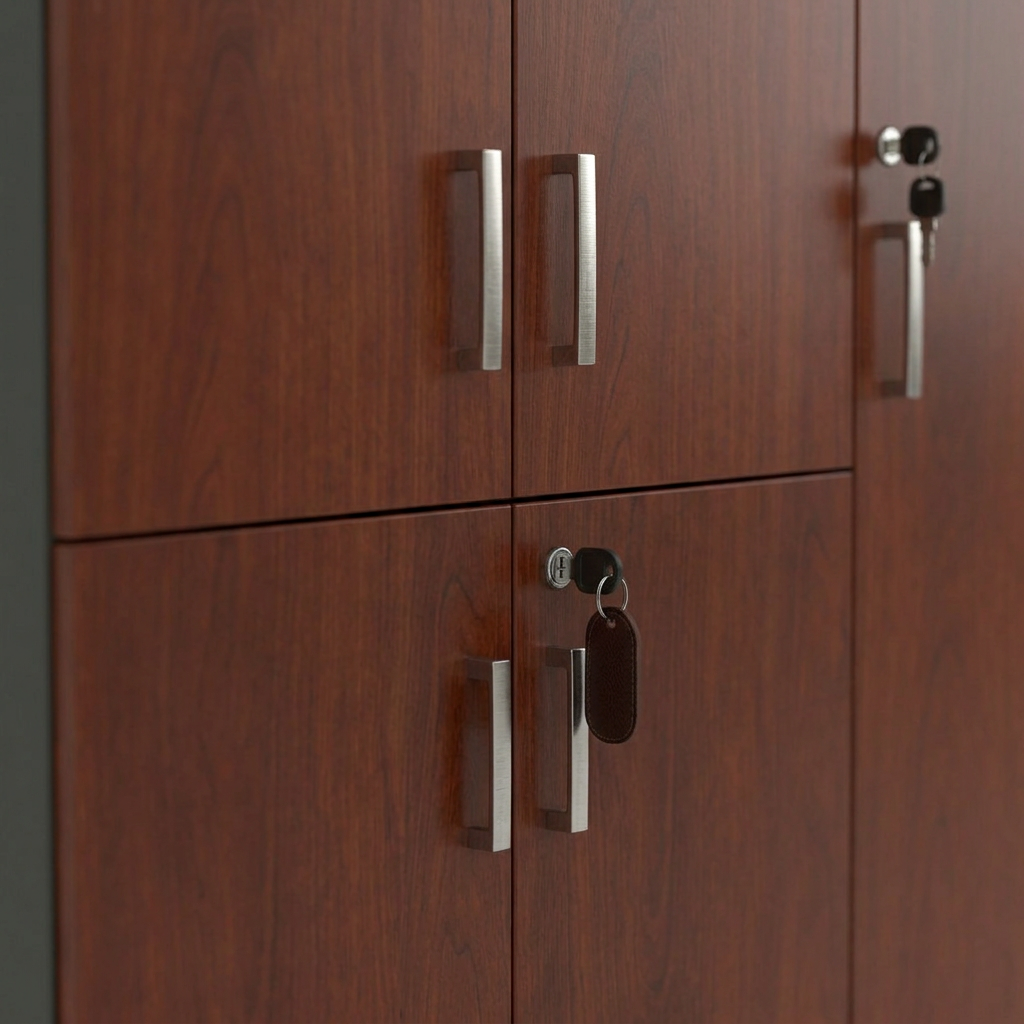 Light Oak Vertical Locking File Cabinet #HP-S0812-18