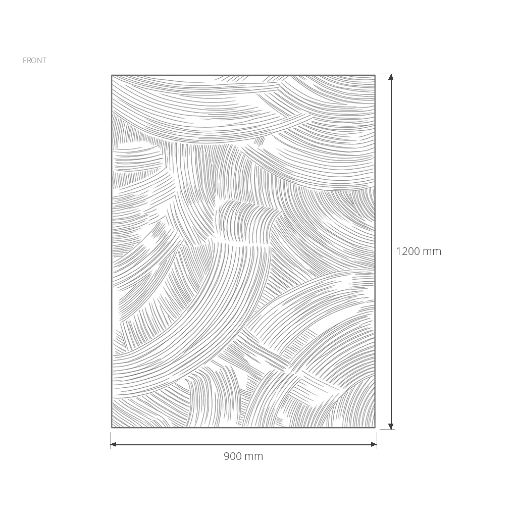Melody Abstract Wall Art #MT-235137 dimensions drawing